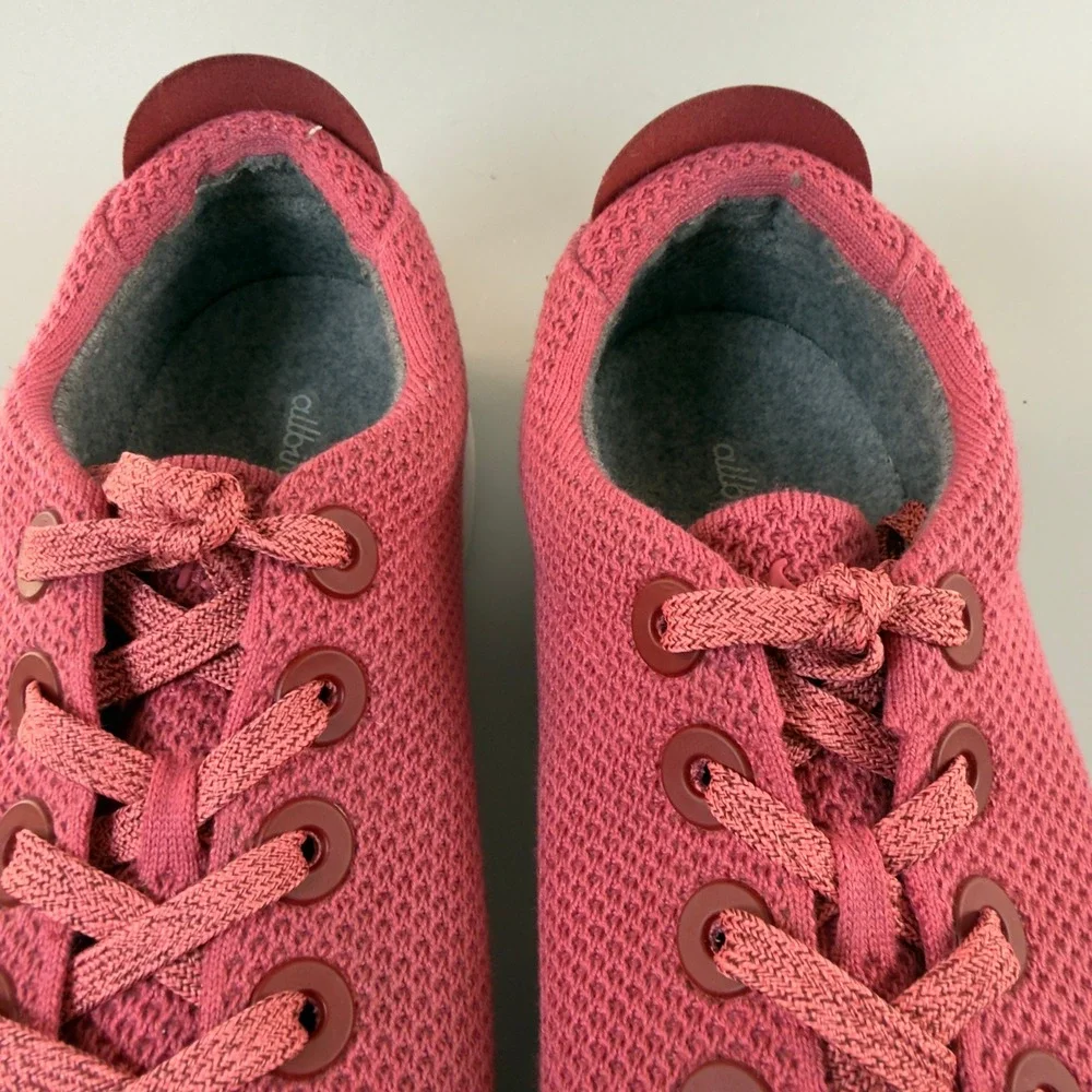 Allbirds Tree Piper Mens 13 Lux Pink White Running Shoes‎ Lace Low Train Sneaker